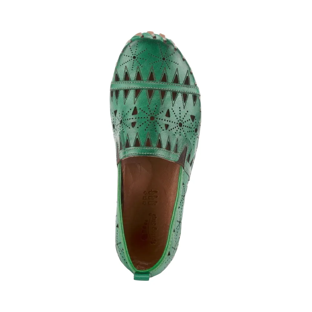 Spring Step Femme Fusaro Mocassin Plat en Vert