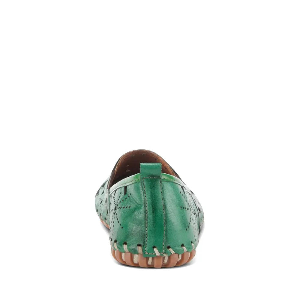 Spring Step Femme Fusaro Mocassin Plat en Vert