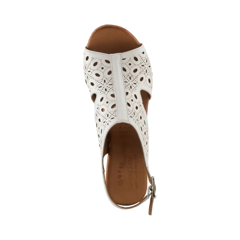 Sandale à talons Kovach pour femmes Spring Step en blanc