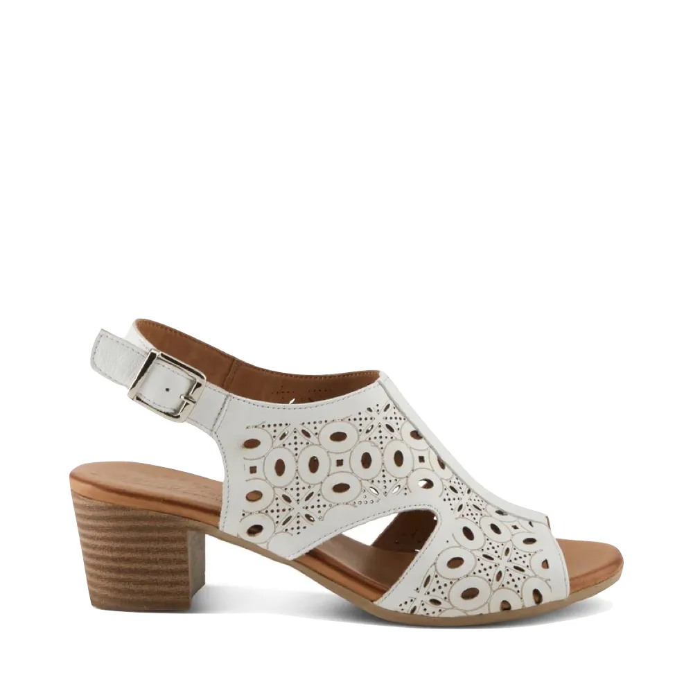 Sandale à talons Kovach pour femmes Spring Step en blanc