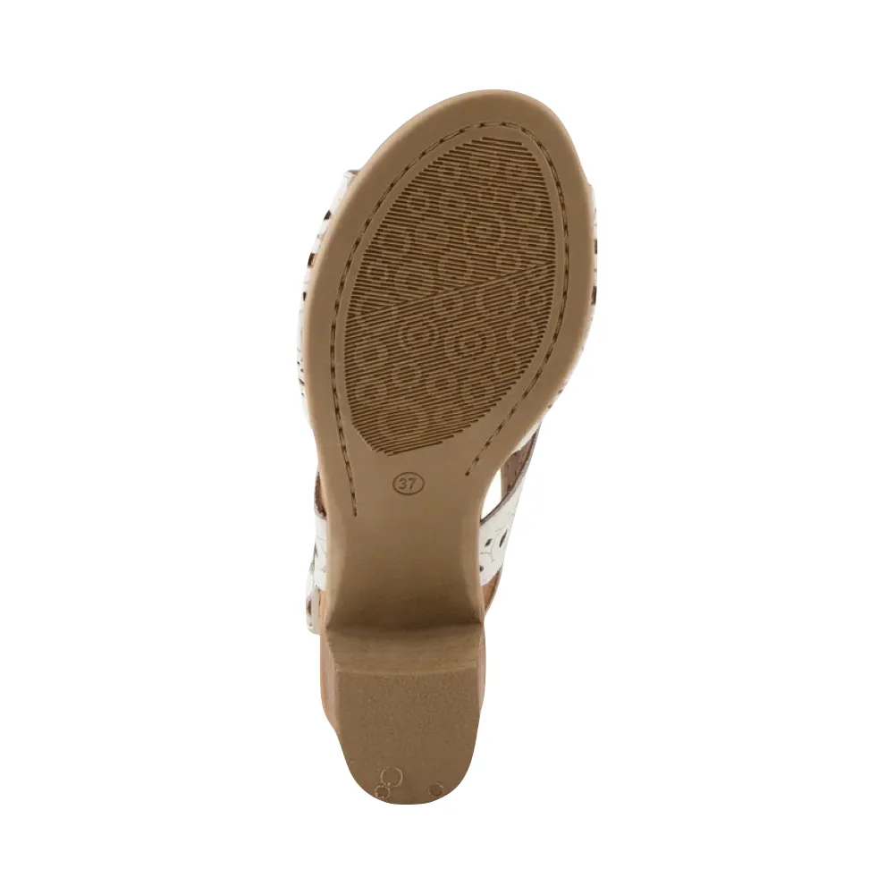 Sandale à talons Kovach pour femmes Spring Step en blanc