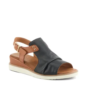 Sandale à plateforme Spring Step pour femmes en noir multicolore