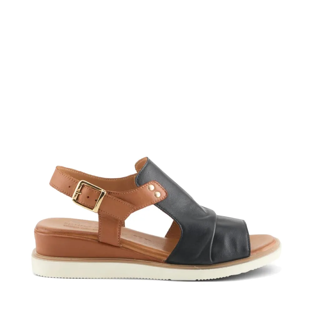 Sandale à plateforme Spring Step pour femmes en noir multicolore