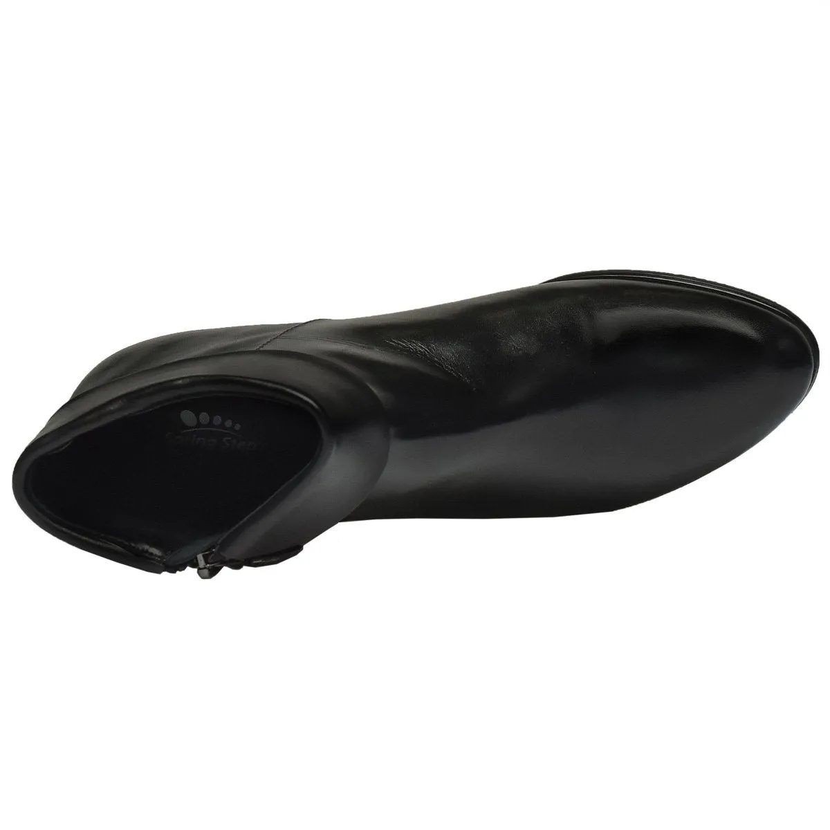 Spring Step Femmes Stockholm Cuir Noir