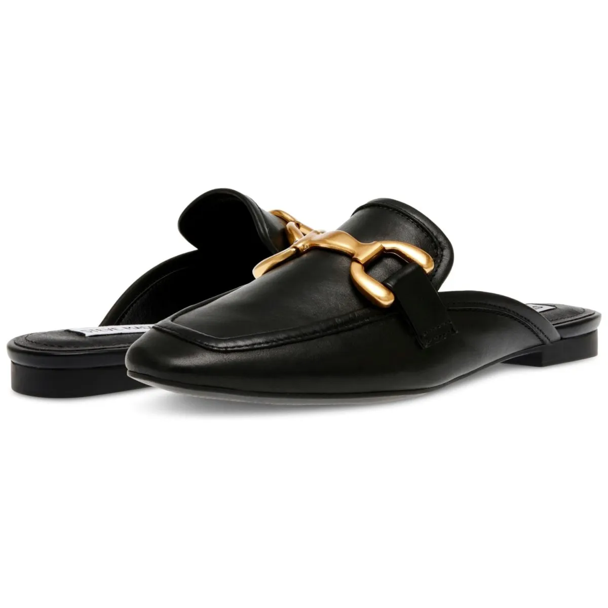 Steve Madden Femmes Fortunate en Cuir Noir