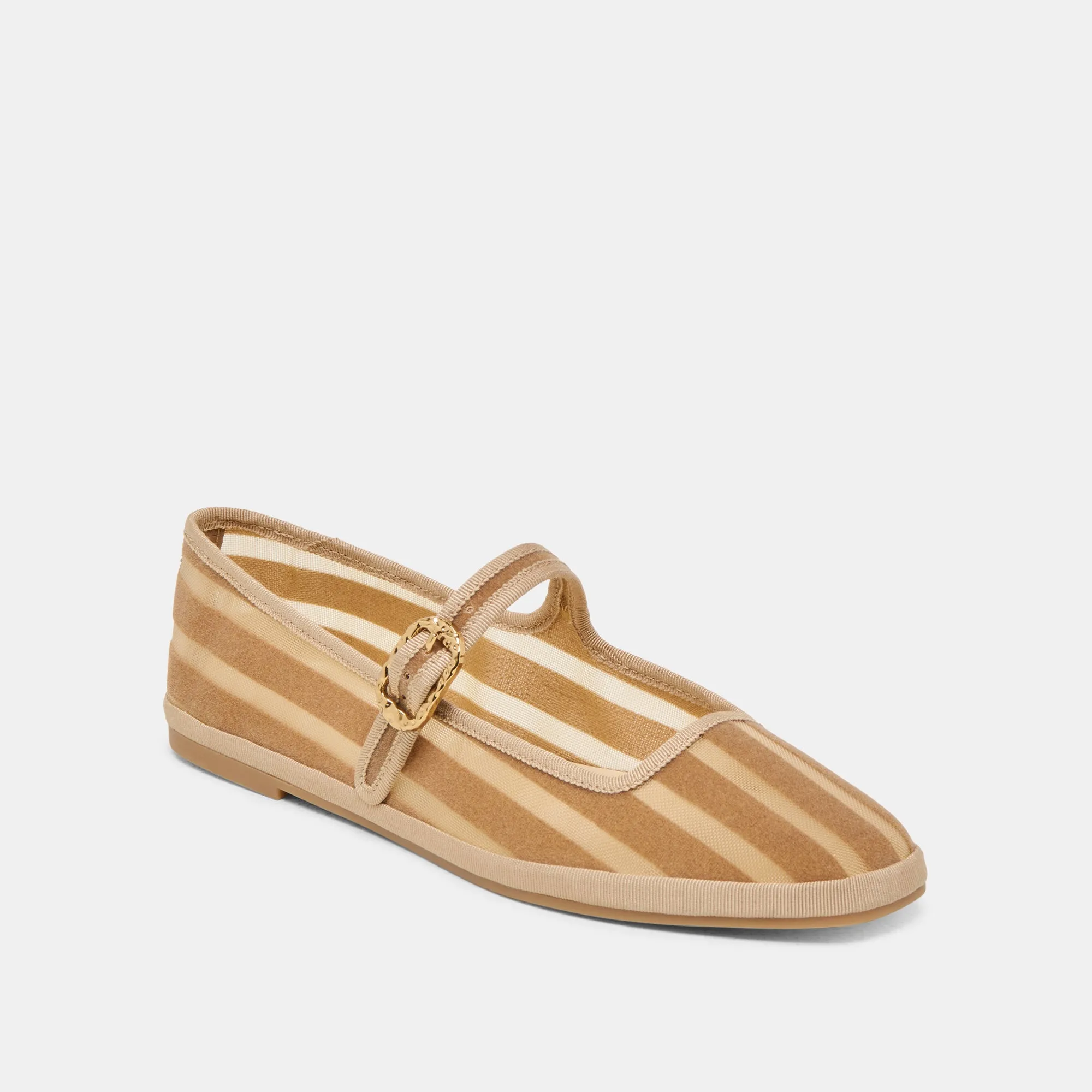 BALLERINES TAMEKA MÉSHÉ RAYÉES BEIGE