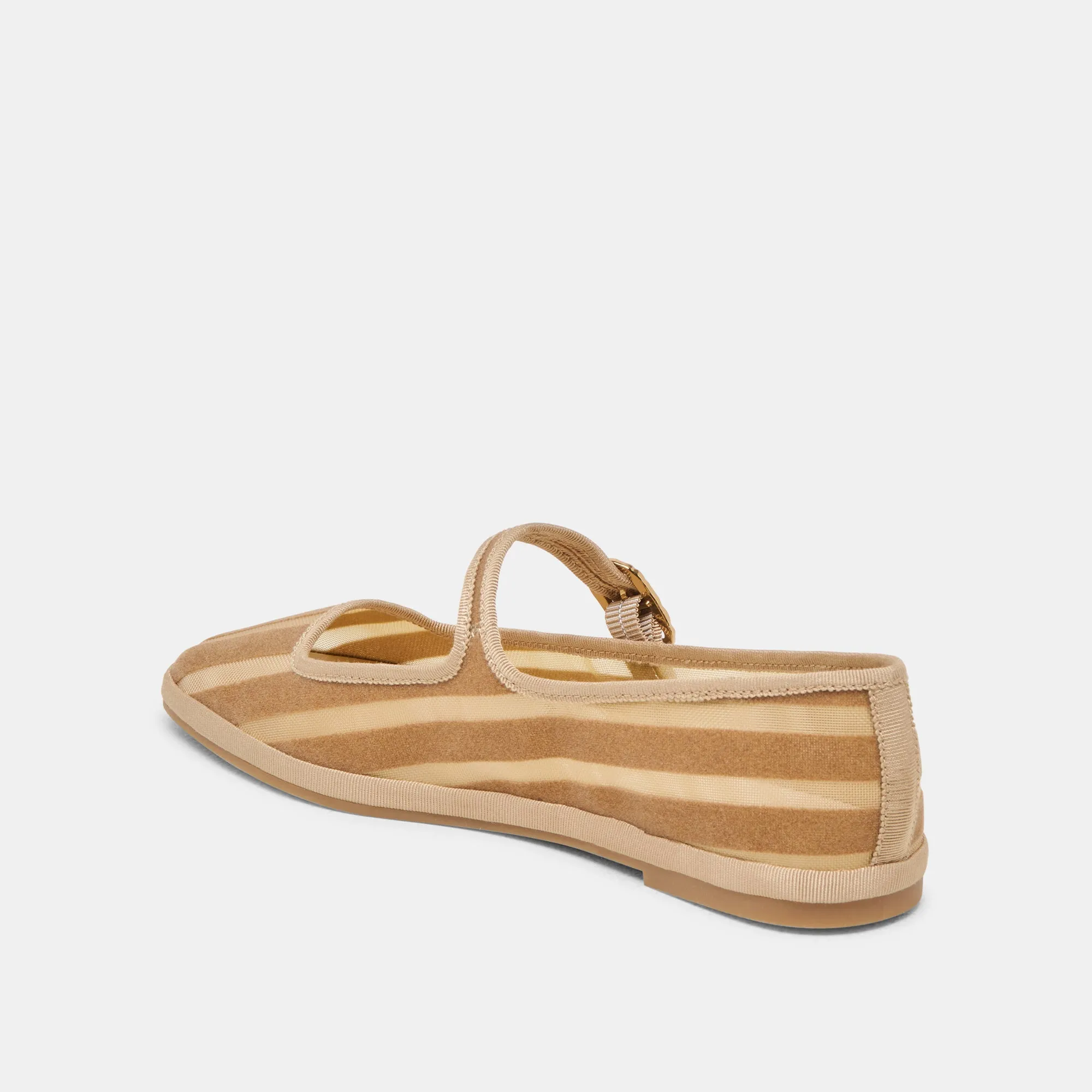 BALLERINES TAMEKA MÉSHÉ RAYÉES BEIGE