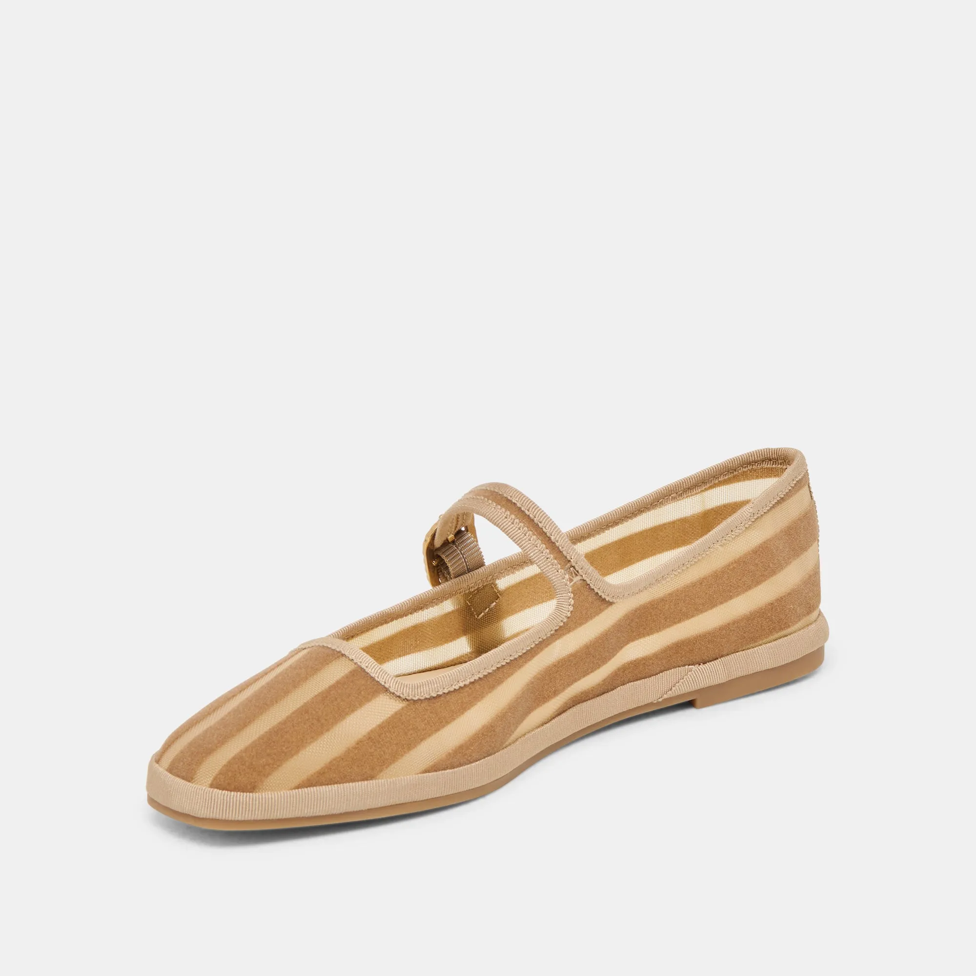 BALLERINES TAMEKA MÉSHÉ RAYÉES BEIGE