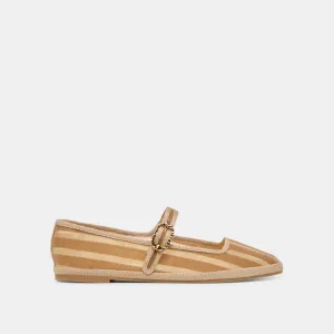 BALLERINES TAMEKA MÉSHÉ RAYÉES BEIGE