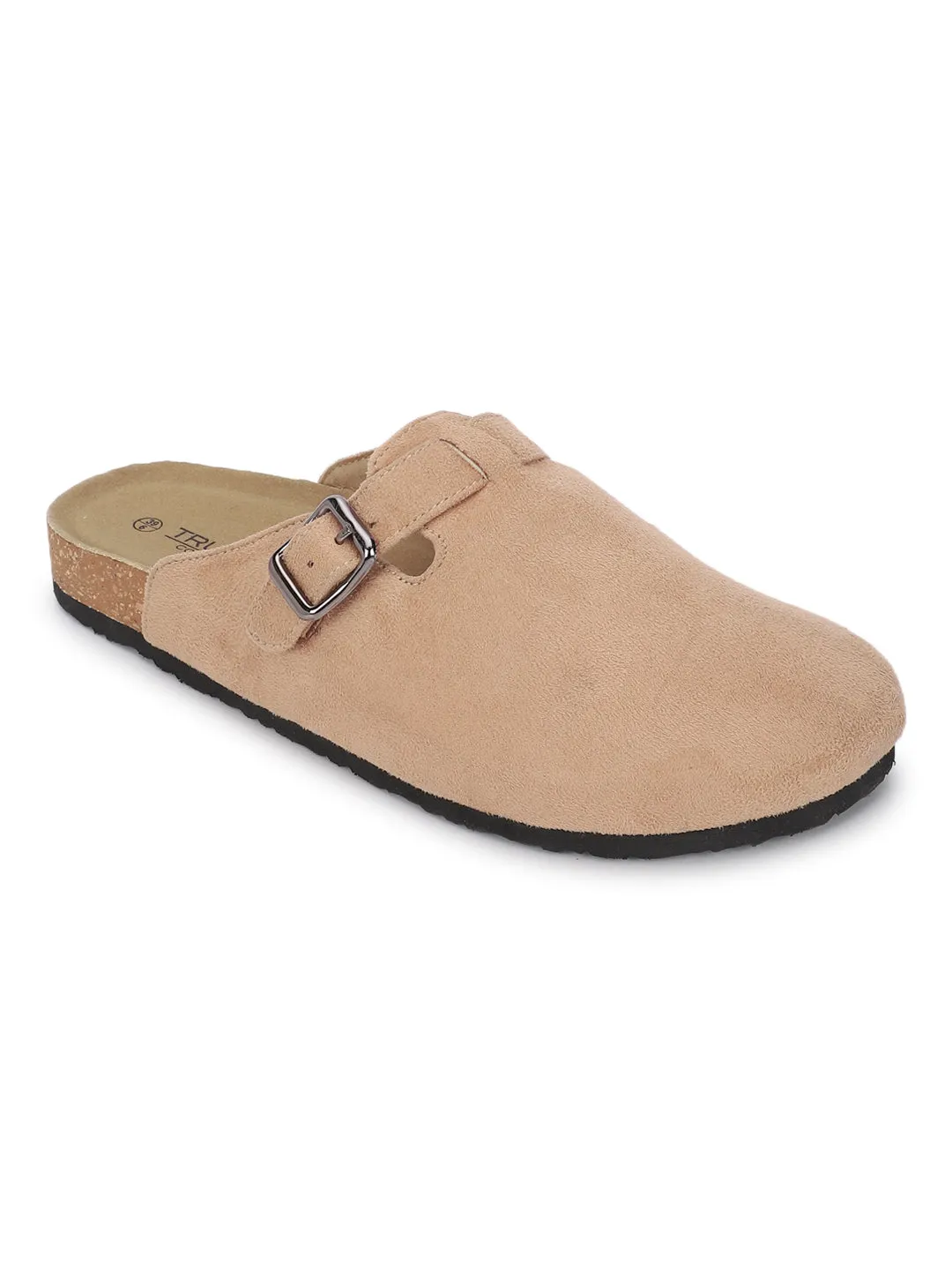 Ballerines en daim taupe à semelle souple liège-latex (TC-100506-TAU)