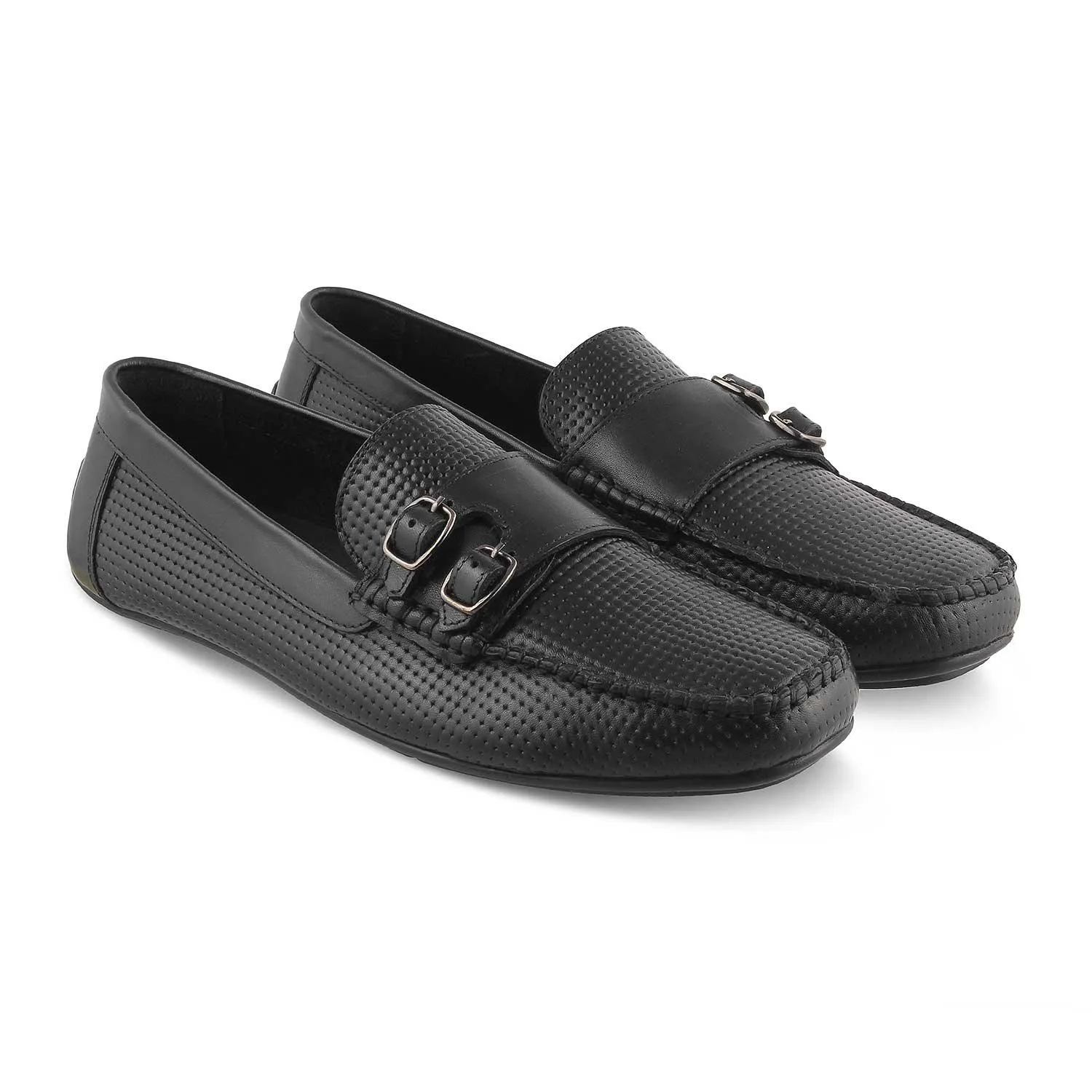 Les Chaussures Double Moine pour Homme Yosa Black Tresmode