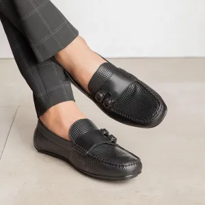 Les Chaussures Double Moine pour Homme Yosa Black Tresmode