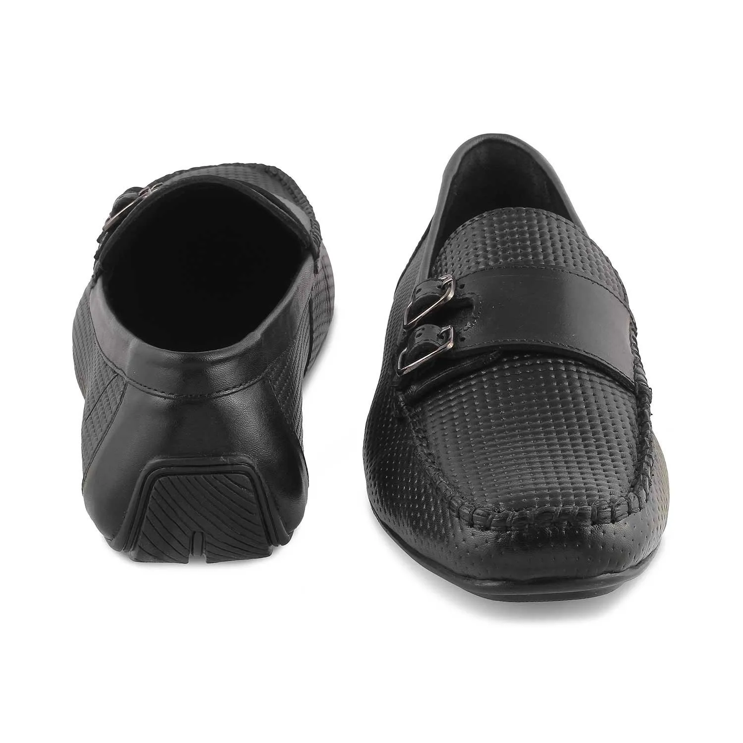 Les Chaussures Double Moine pour Homme Yosa Black Tresmode