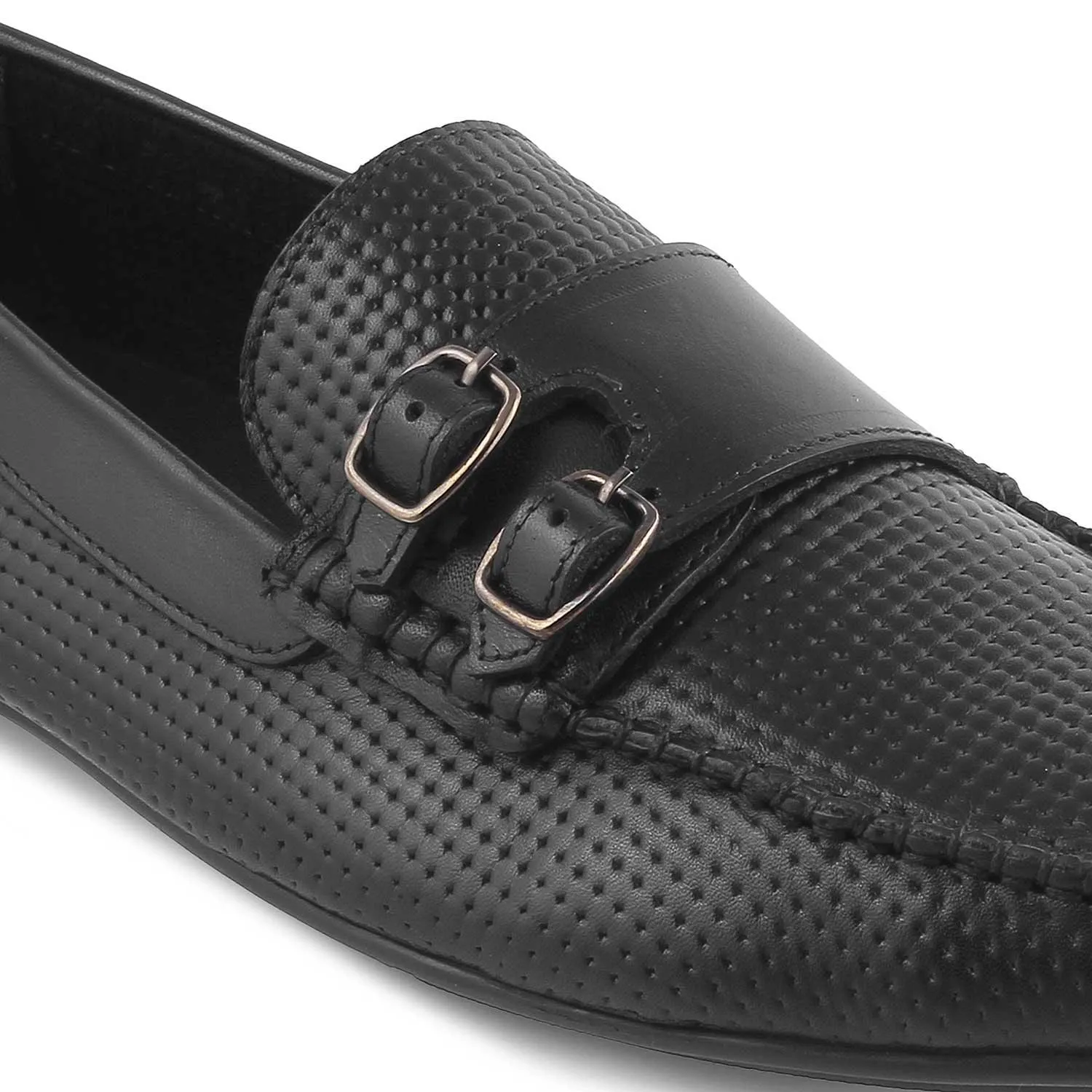 Les Chaussures Double Moine pour Homme Yosa Black Tresmode
