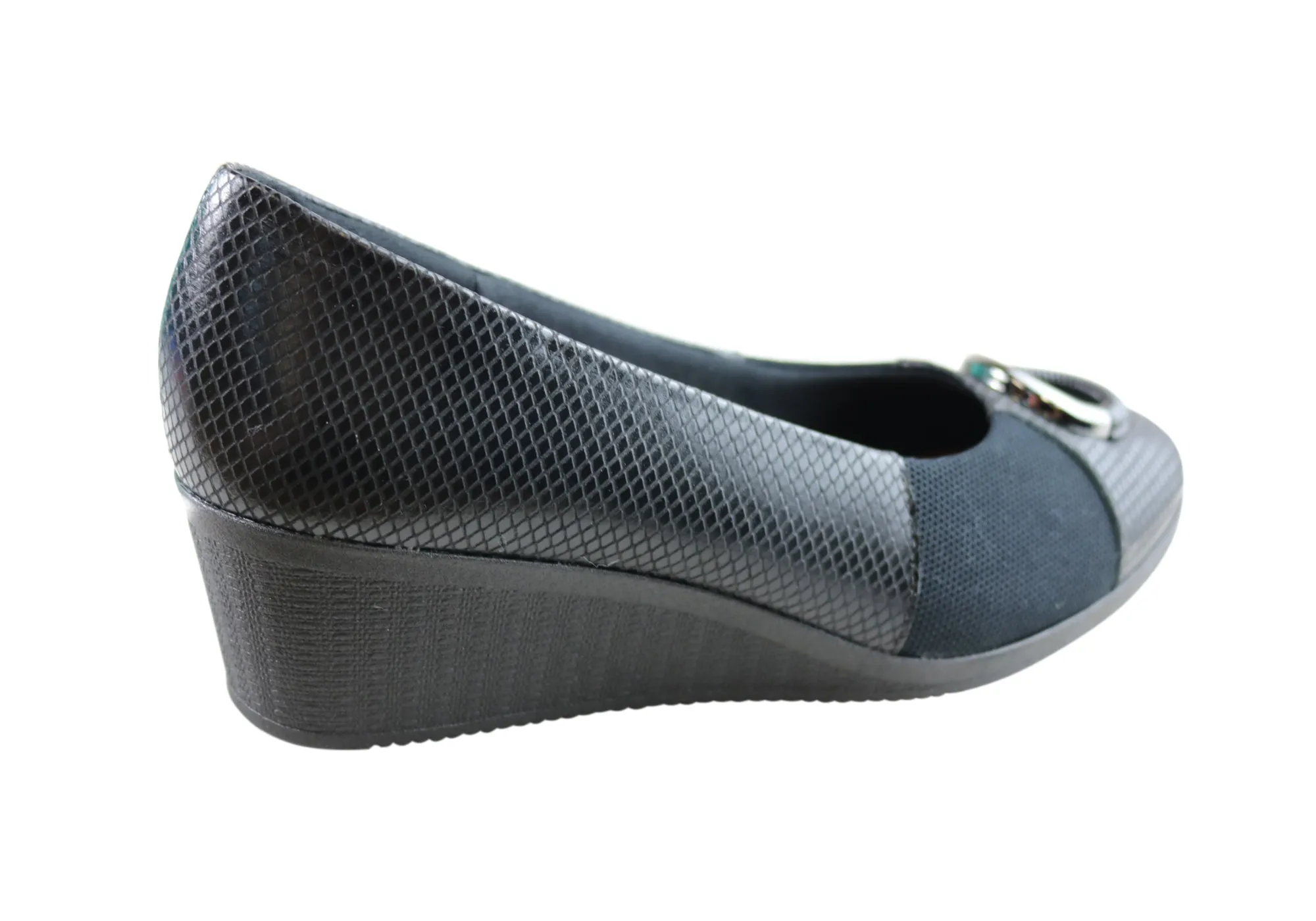 Usaflex Neva Chaussures Femmes à Talon Compensé en Cuir Confortables Fabriquées au Brésil Chaussures Usaflex