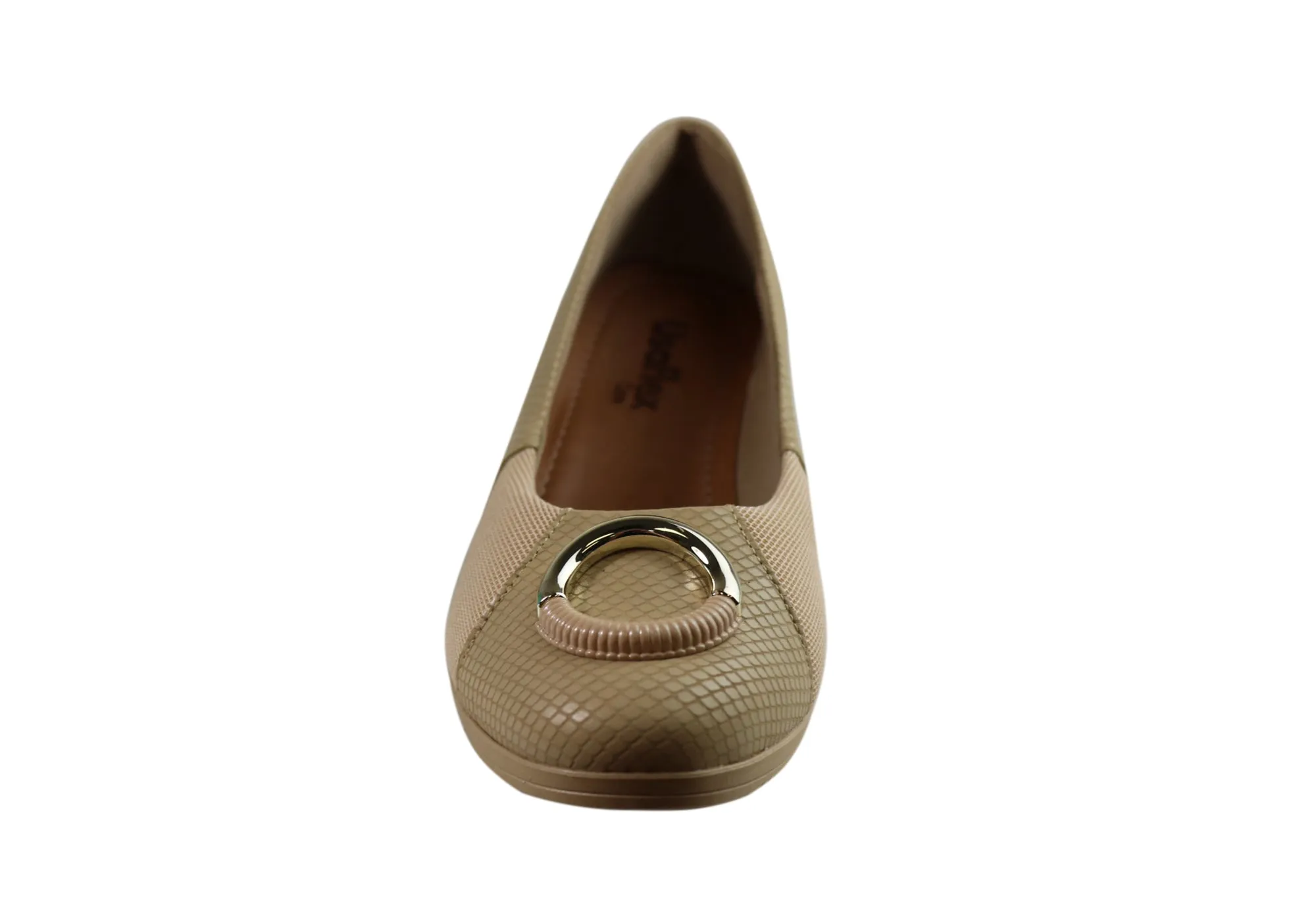 Usaflex Neva Chaussures Femmes à Talon Compensé en Cuir Confortables Fabriquées au Brésil Chaussures Usaflex