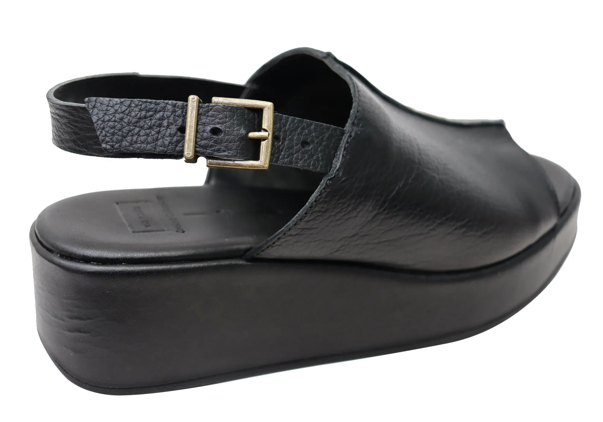 Via Paula Charlene Sandales Plateforme Confort Brésiliennes en Cuir pour Femme Via Paula Chaussures