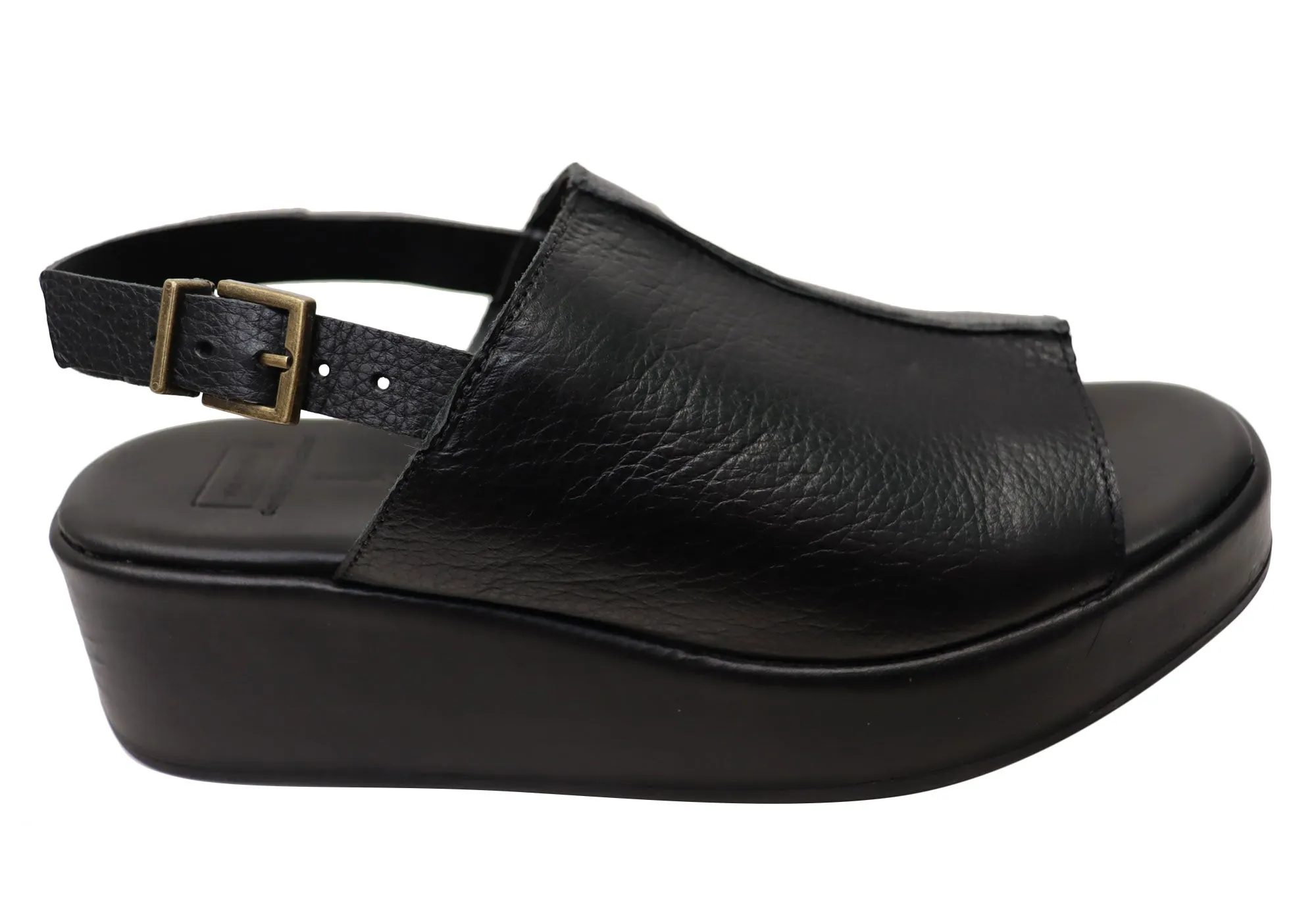 Via Paula Charlene Sandales Plateforme Confort Brésiliennes en Cuir pour Femme Via Paula Chaussures