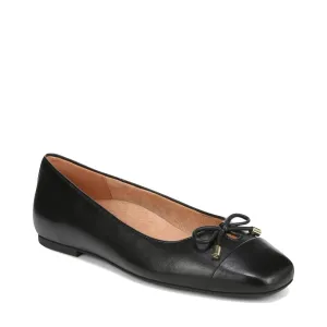 Vionic Femme Klara Bow Ballerine en Cuir Noir