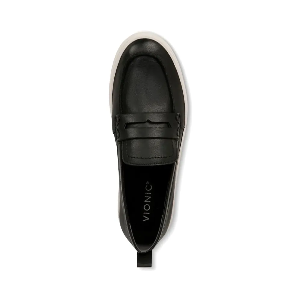Mocassin Uptown en cuir lisse pour femmes Vionic en noir