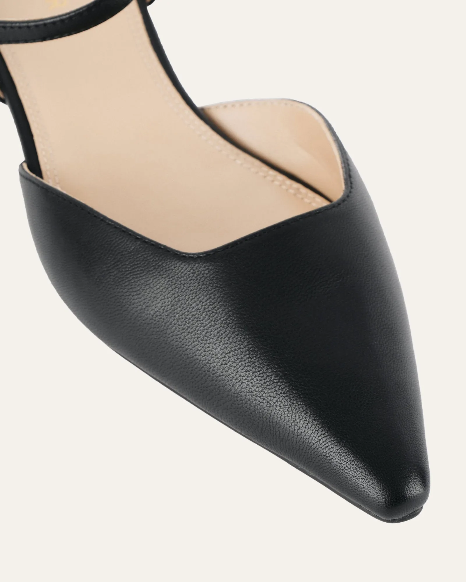 VIRGINIE BALLERINES NOIRES EN CUIR