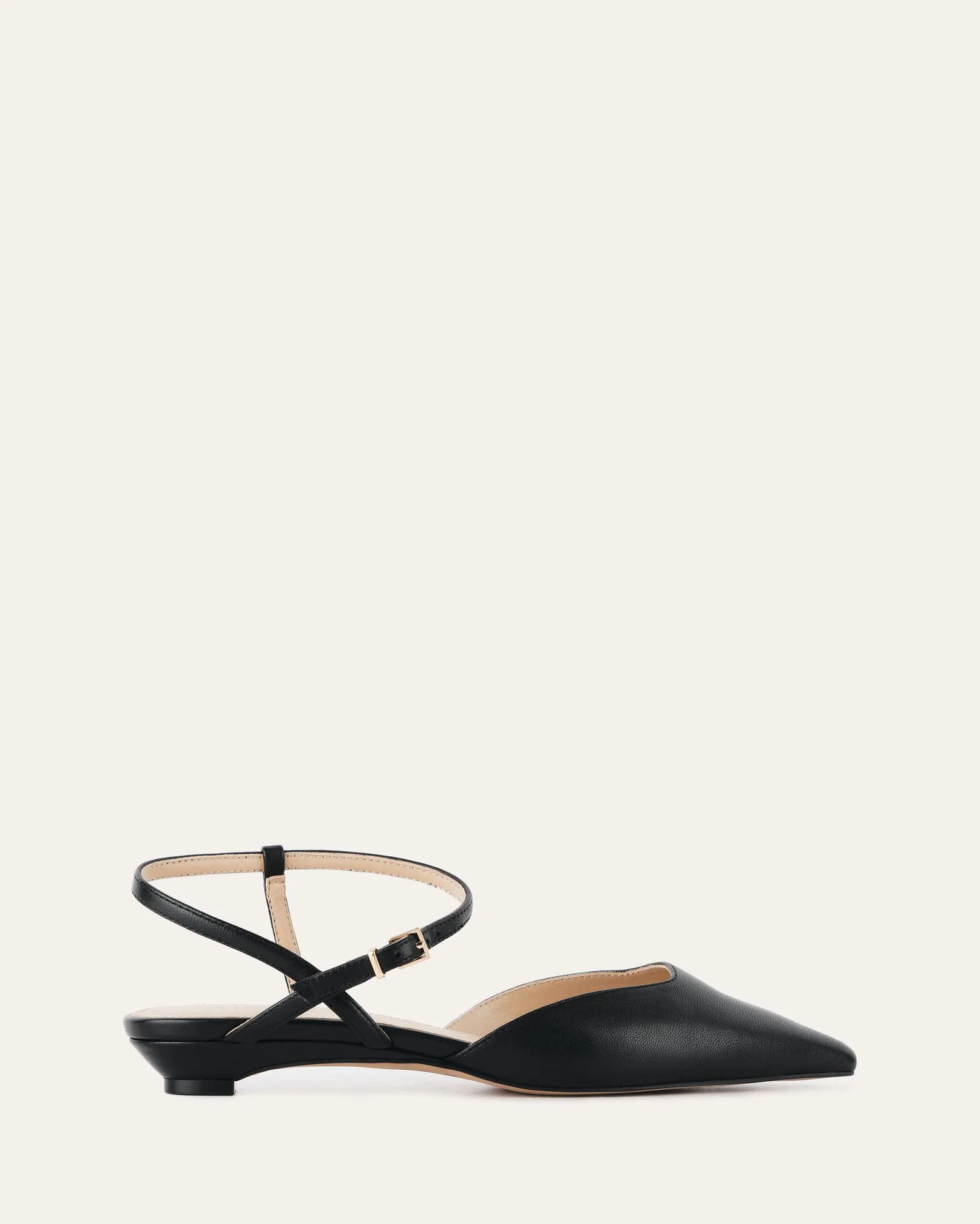 VIRGINIE BALLERINES NOIRES EN CUIR