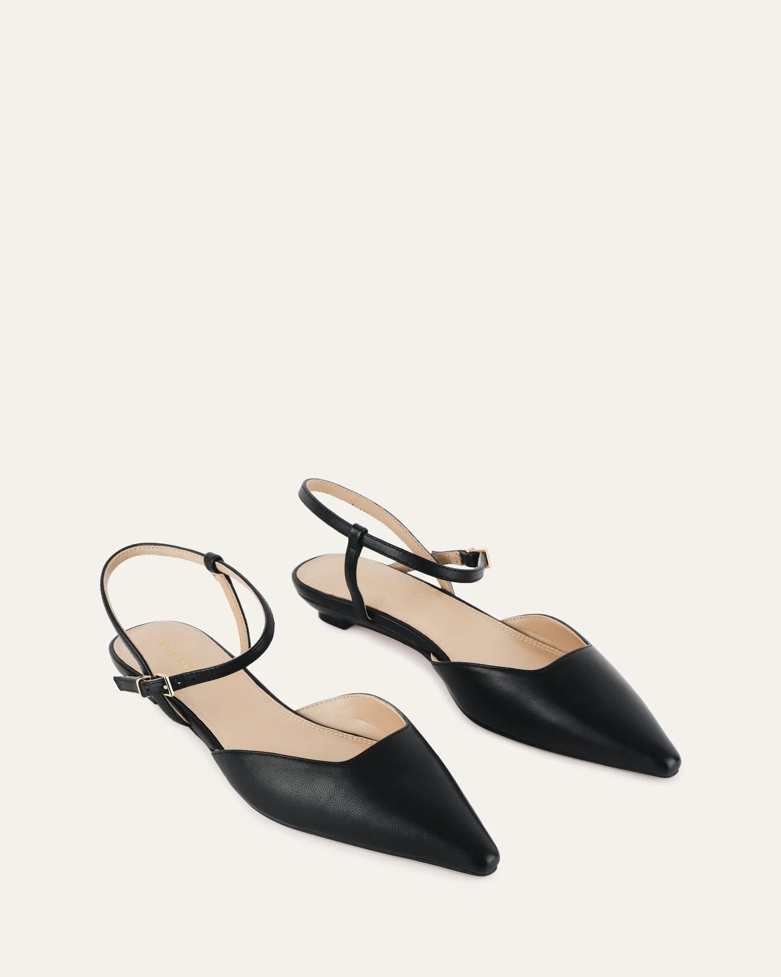 VIRGINIE BALLERINES NOIRES EN CUIR