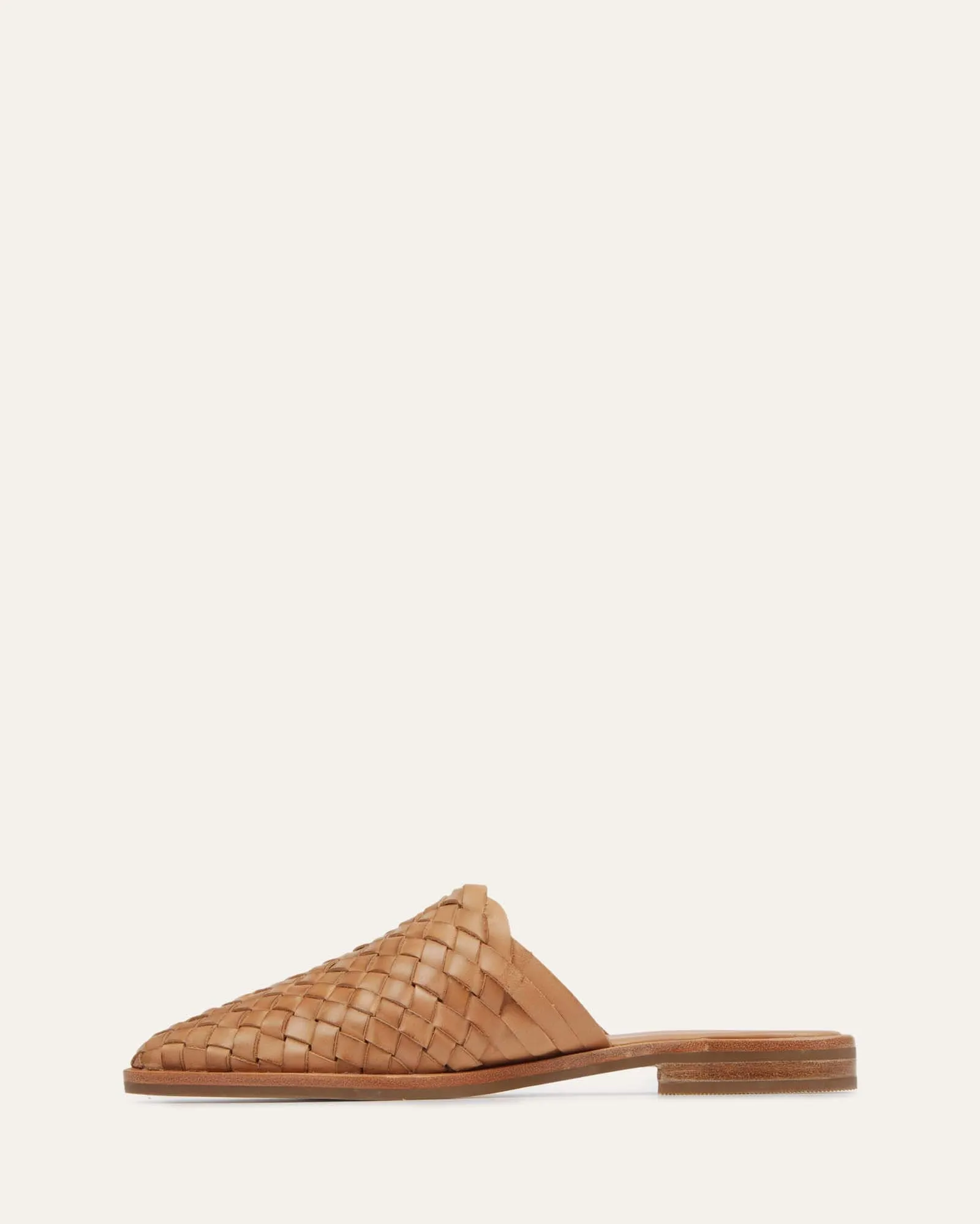 WEAVER BALLERINES DÉCONTRACTÉES EN CUIR TAN