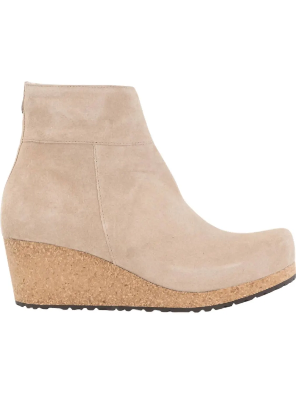Bottes en suède et cuir pour femme en Warm Sand