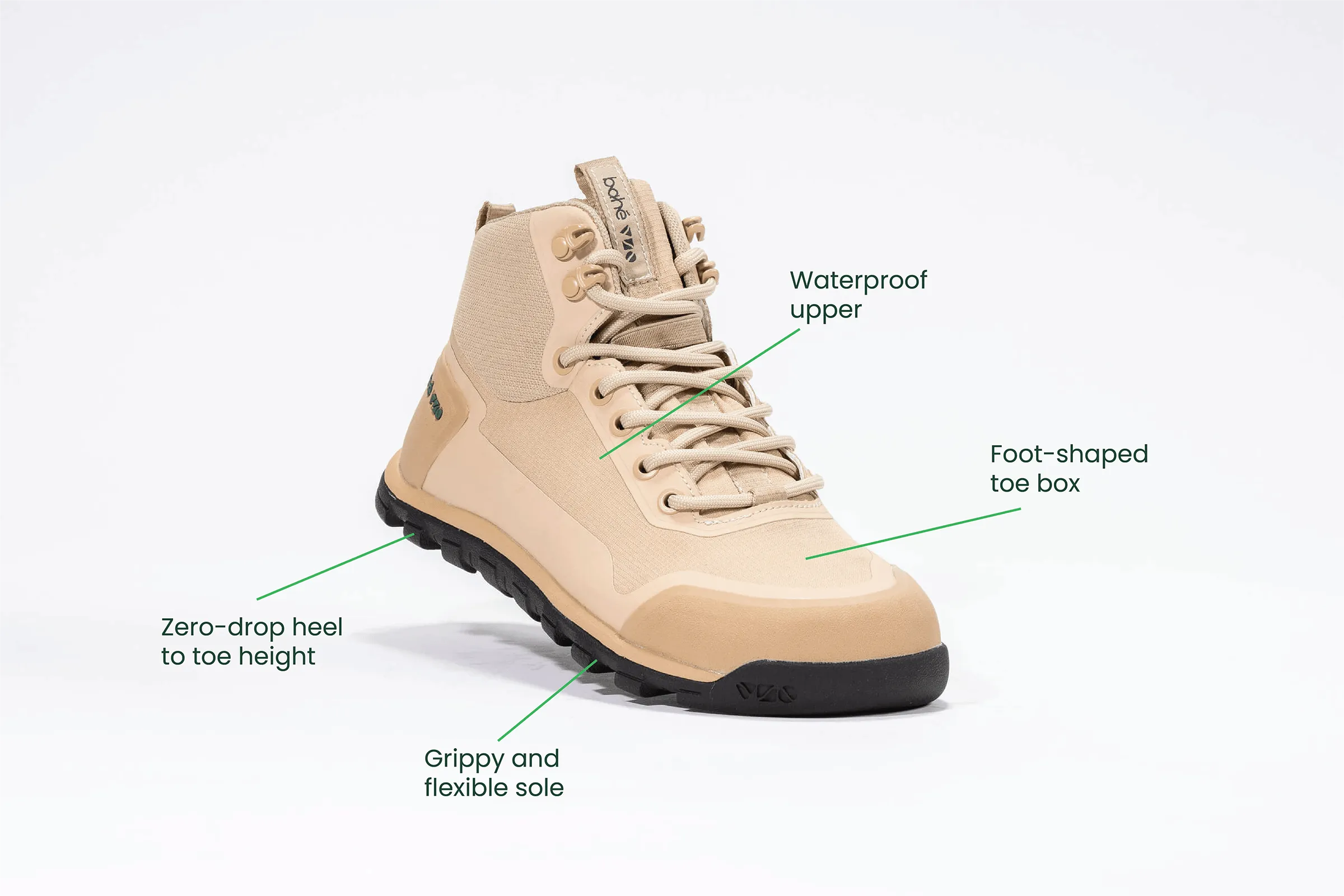 Bottes de randonnée pieds nuls pour femmes Rediscover Grounding | Dune