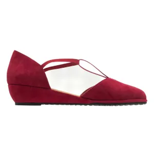 Patsy en daim rouge pour femme